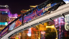 Las Vegas long exposure night lights vehicle USA