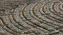 Las Vegas roads houses national geographic aerial view suburbs