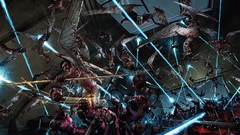 Lasers angels battles fantasy art