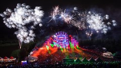 Lasers fireworks festival hardstyle Q-Dance Mystery Land 2012