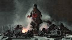 Last Art Godzilla painting
