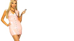 Latex blondes uniforms models nurses