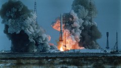 Launch Russia Proton carrier rocket lift off