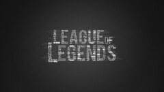 League of Legends Typography video games monochrome