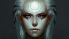 League of Legends video games fan art Diana video game art face