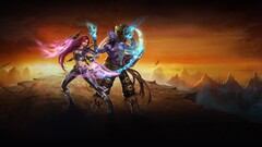 League of Legends video games PC gaming fantasy girl redhead