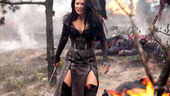 Leather brunettes woman Bridget