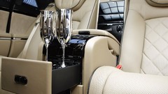 Leather cars Maybach Zeppelin wine glass luxury car interiors 