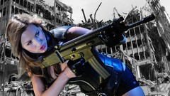 Leather machine gun Jordan Carver