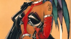 Leather tattoos wings blue