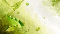 Leaves abstract peas