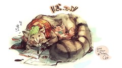 Leaves Animals text Books glasses white background ink scarfs 