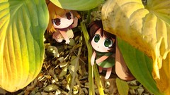 Leaves Anime Chibi anime girls