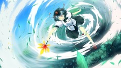 Leaves anime girls touhou shameimaru aya video games