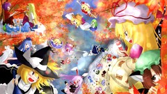 Leaves autumn anime girls autumn leaves konpaku youmu kochiya 