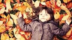 Leaves autumn children