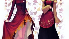 Leaves autumn text grain dress grapes white background hats 