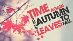 Leaves autumn text Typography