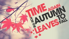 Leaves autumn Typography