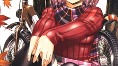 Leaves black autumn Shoes lips sitting drawings scarfs pink 