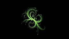 Leaves black background floral minimalistic digital art