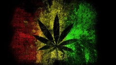Leaves black background Jamaica marijuana rasta artwork digital 