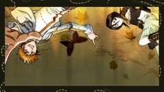 Leaves Butterflies Anime looking down bleach kurosaki ichigo