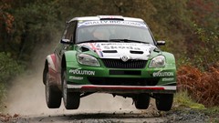 Leaves cars United Kingdom Offroad rally races vehicles jumping 