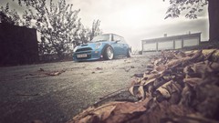 Leaves cars vehicles mini cooper s blue cars