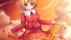 Leaves clouds autumn dress hats goddess red dress blondes blush 