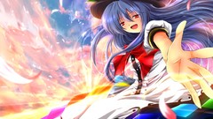 Leaves clouds dress hats peaches red eyes fruits bows sunlight 