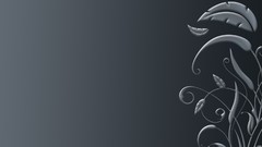 Leaves gray minimalistic digital art