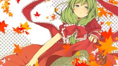 Leaves green hair touhou kagiyama hina