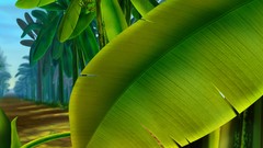 Leaves Green Plants bananas paintings multicolor palm leaves 