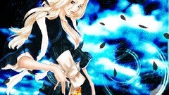 Leaves long hair bleach matsumoto rangiku night sky cleavage