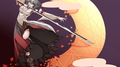 Leaves moon weapons fighters hats Warriors maple-leaf red eyes 