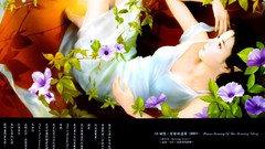 Leaves nature purple woman abstract digital art fantasy art 