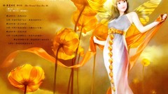 Leaves nature purple woman abstract digital art fantasy art 