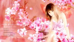 Leaves nature purple woman abstract digital art fantasy art 