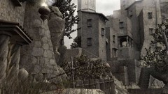 Leaves nature purple woman abstract mansion digital art fantasy 