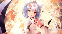 Leaves nature Trees autumn weapons hats white hair maple-leaf 