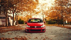 Leaves nature Trees cars Volkswagen Golf Volkswagen golf R