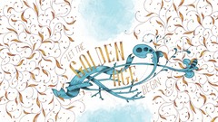 Leaves patterns Typography golden artwork