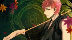 Leaves pink hair Anime