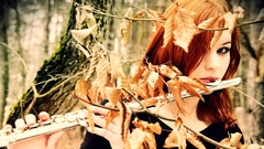 Leaves redheads flute girls