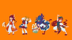 Leaves stones dress fighters hats socks staff peaches red eyes 