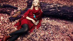 Leaves Trees autumn woman fashion sweaters