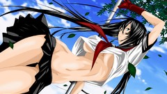 Leaves Trees clouds weapons navel staff gloves schoolgirls 