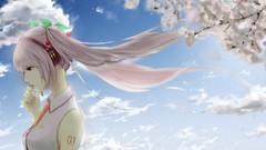 Leaves Trees clouds wind headphones spring tie tattoos pink 