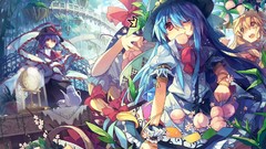 Leaves Trees Plants Garden dress hats horns gap peaches red 